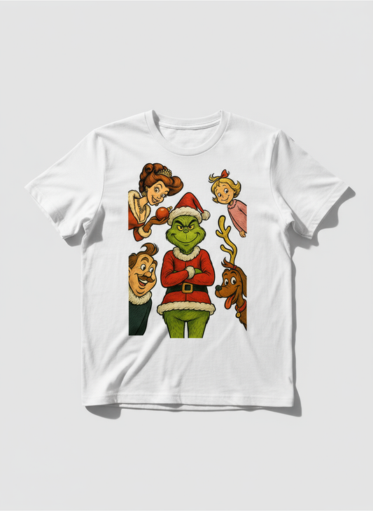 Grinch-tastic Holiday Shenanigans T-Shirt | Fun Whoville Character Tee