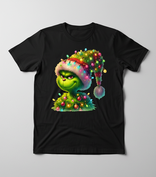 Merry Grinchmas LED Lights T-Shirt | Funny Christmas Graphic Tee