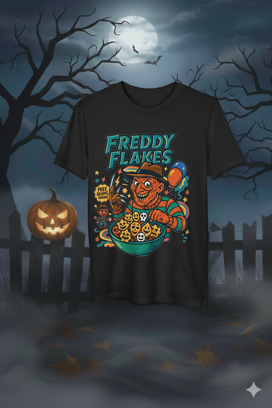 Freddy Flakes: Never Sleep Again Cereal Killer T-Shirt