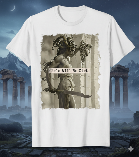 Medusa Victorious | "Girls Will Be Girls" Feminist Mythology T-Shirt