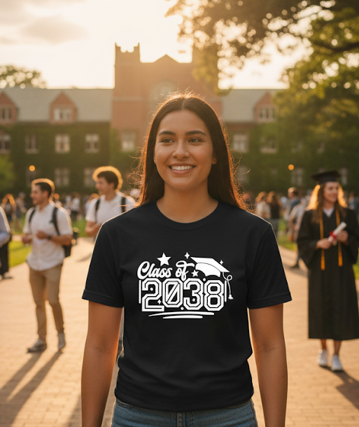 Class of 2038 Graduation T-Shirt - Kindergarten or Senior Class Tee