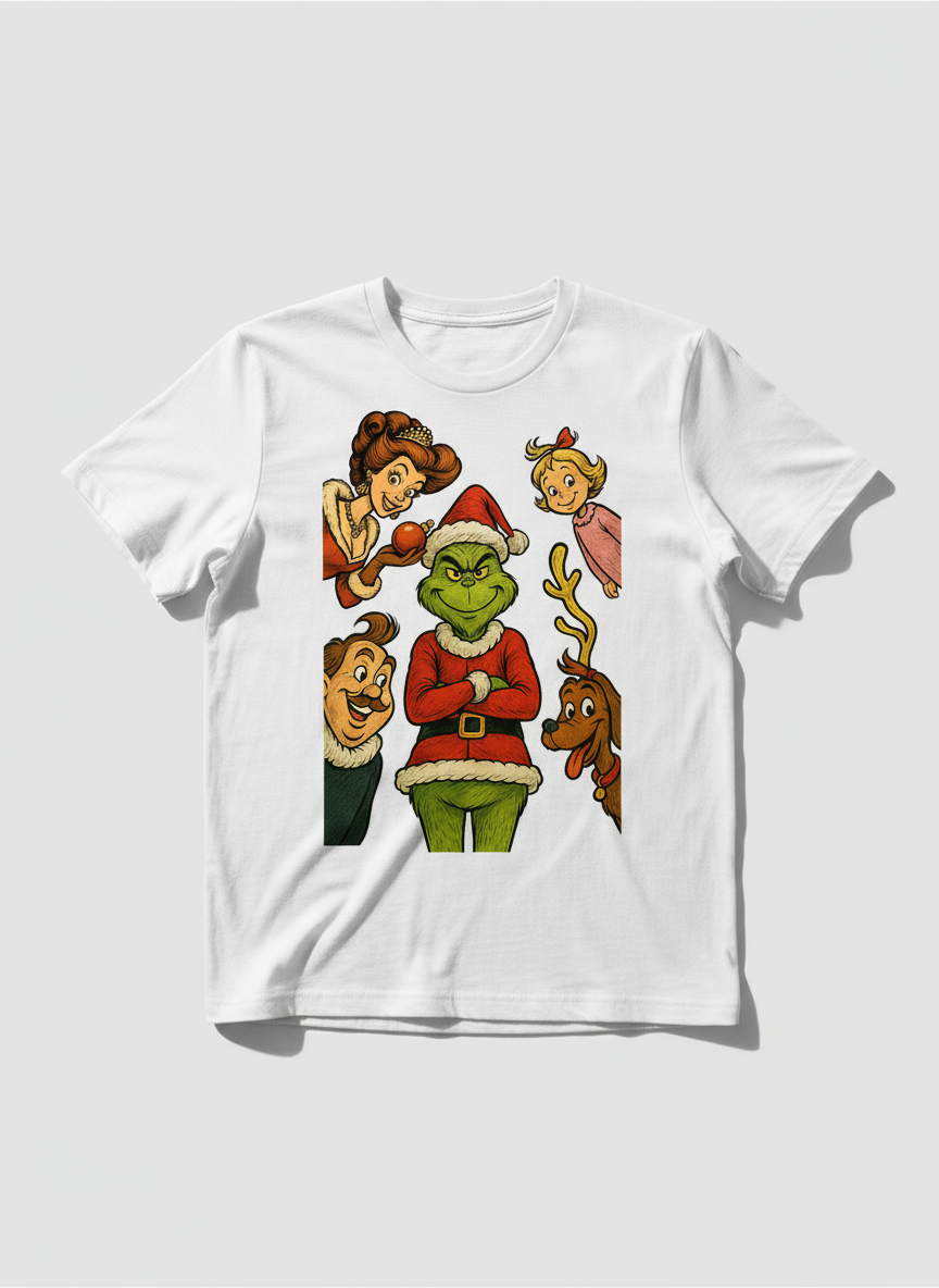 Grinch-tastic Holiday Shenanigans T-Shirt | Fun Whoville Character Tee