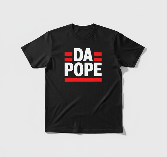 DA POPE Funny Graphic Tee | Trendy Black T-Shirt for Humor Lovers