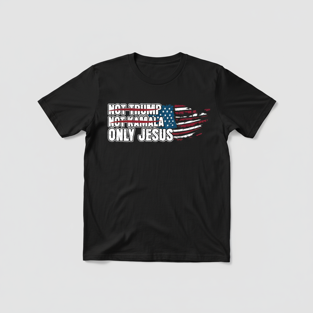 Only Jesus Not Trump Political Tee | Patriotic Faith Shirt