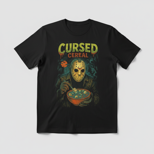 Cursed Cereal Horror T-Shirt | Spooky Fun for Halloween Lovers