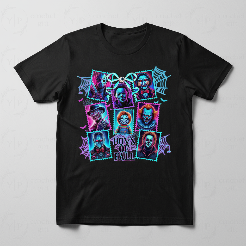 Boys of Fall Haunted Halloween T-Shirt | Spooky Movie Madness Tee