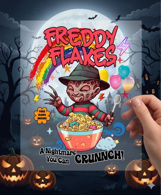 Freddy Krueger "Freddy Flakes" Graphic T-Shirt | DTF Transfer
